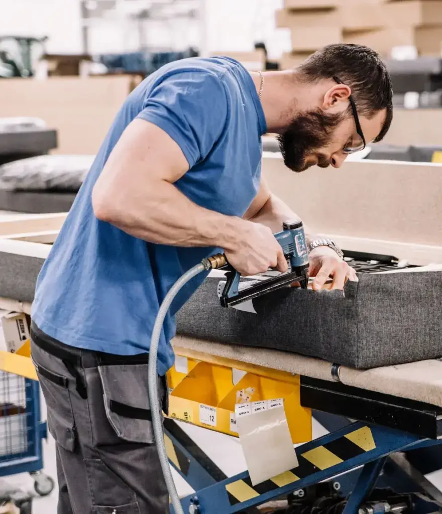 a furniture worker working